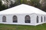 30'Wx30'Lx14'6"H white frame tent canopy